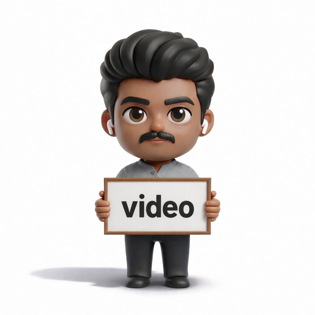 Product video showing orginal person to a toy
